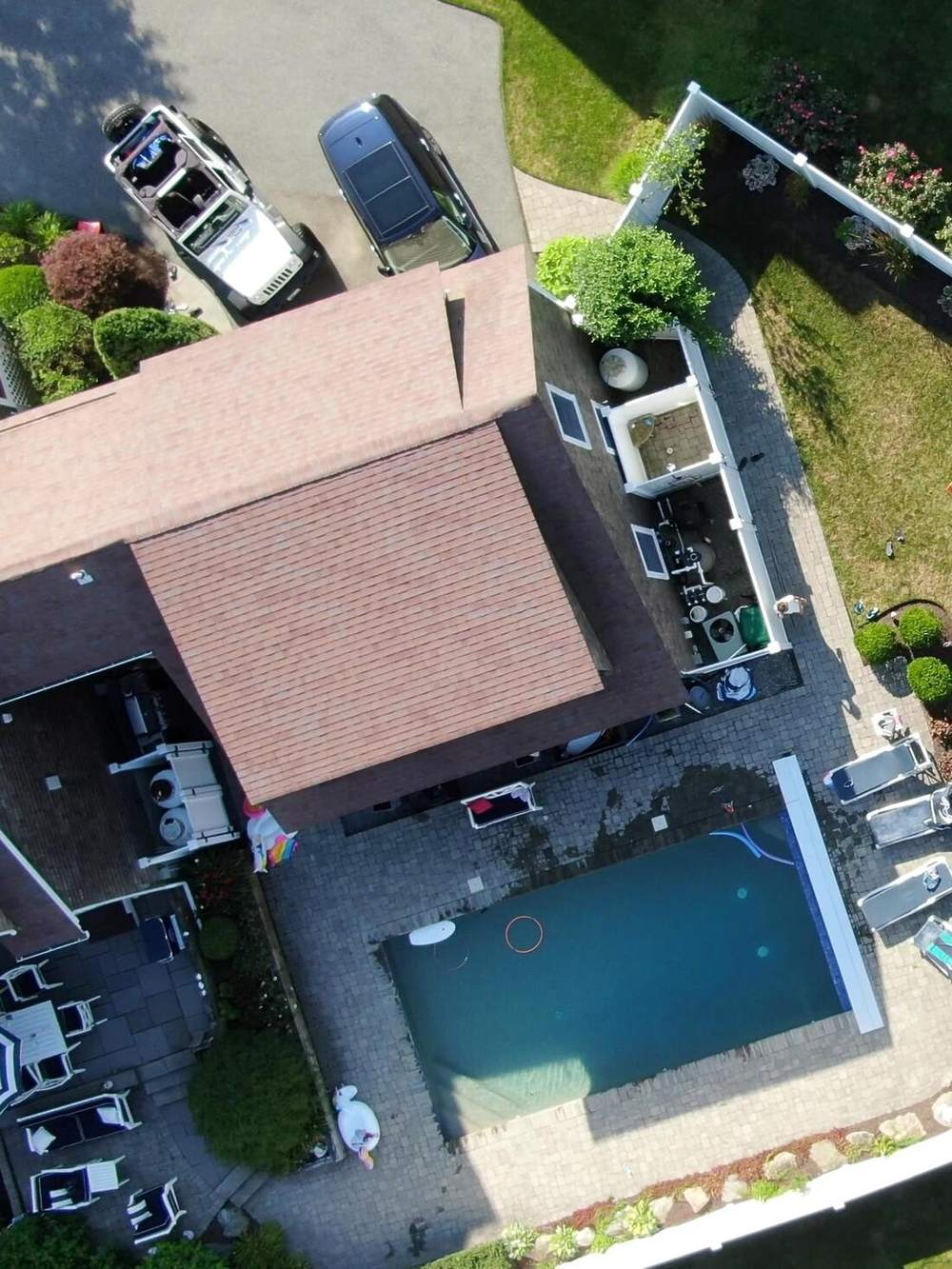 The estate from directly above, off-season