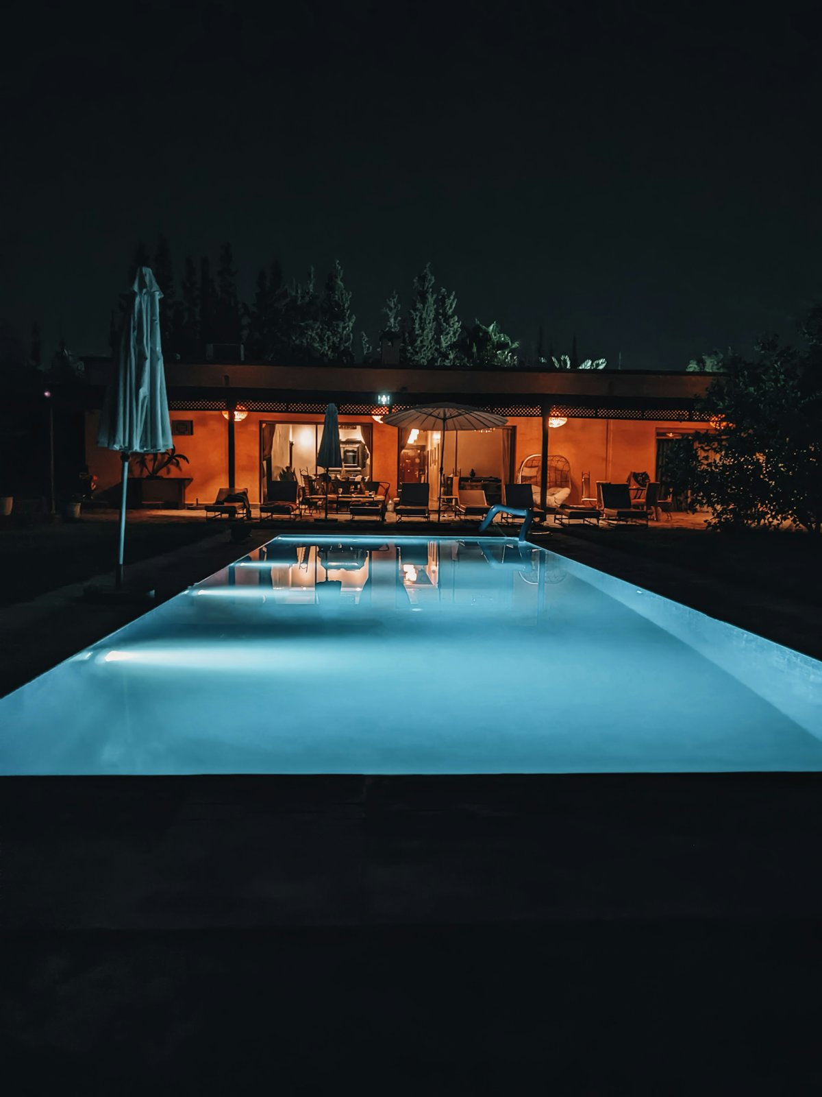 Pool at evening